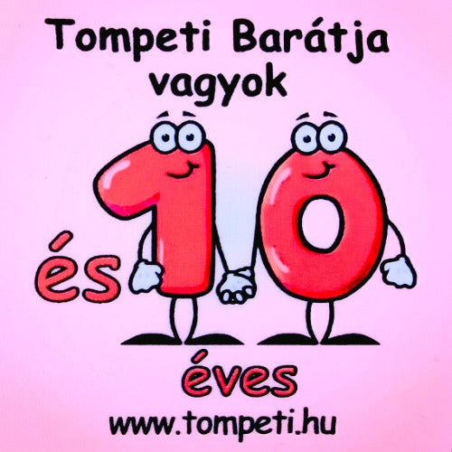 10-es hűtőmágnes